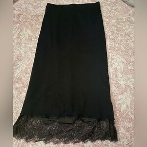 Zara black lace wool skirt size M